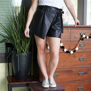 Zara Women Leather Tie Skort